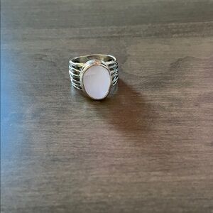 Silpada Silver Ring with Pink Stone
